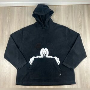 Vintage 90s Mickey Unlimited Black Fleece Women's Hoodie Sweatshirt Size 1X